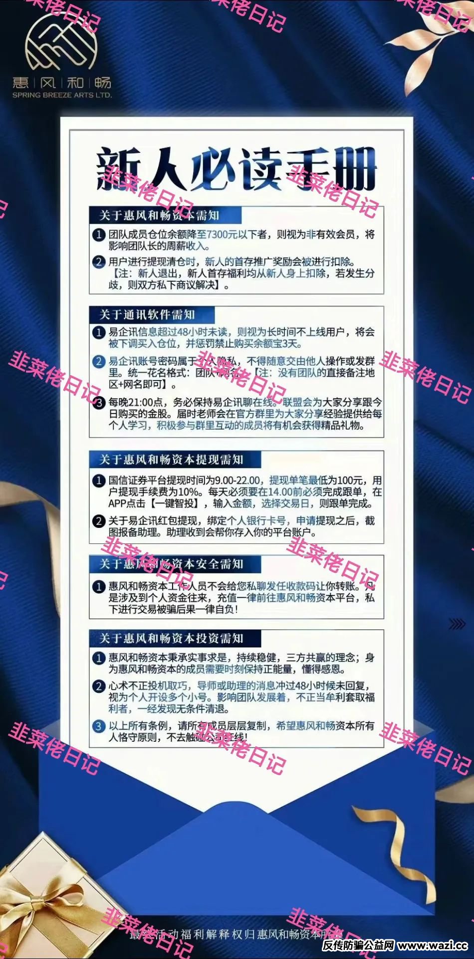 最新【盈瑞国际,惠风和畅】资金盘项目骗局曝光，随时可能卷钱跑路！