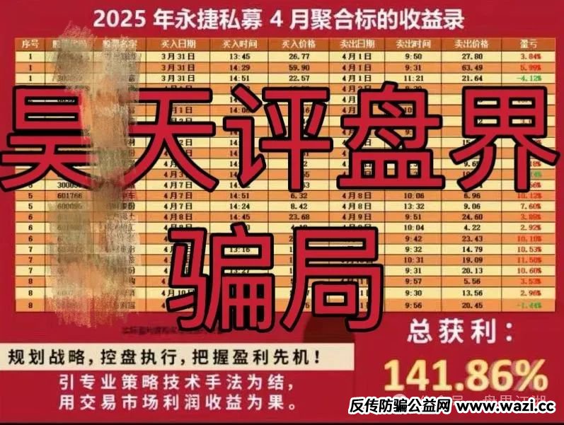 【永捷私募】：股票跟单类资金盘骗局，操盘手圈钱千万，即将崩盘跑路！