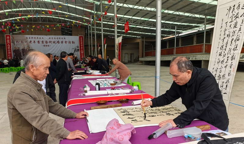 黔南瓮安：银龄泼墨共绘书画艺术