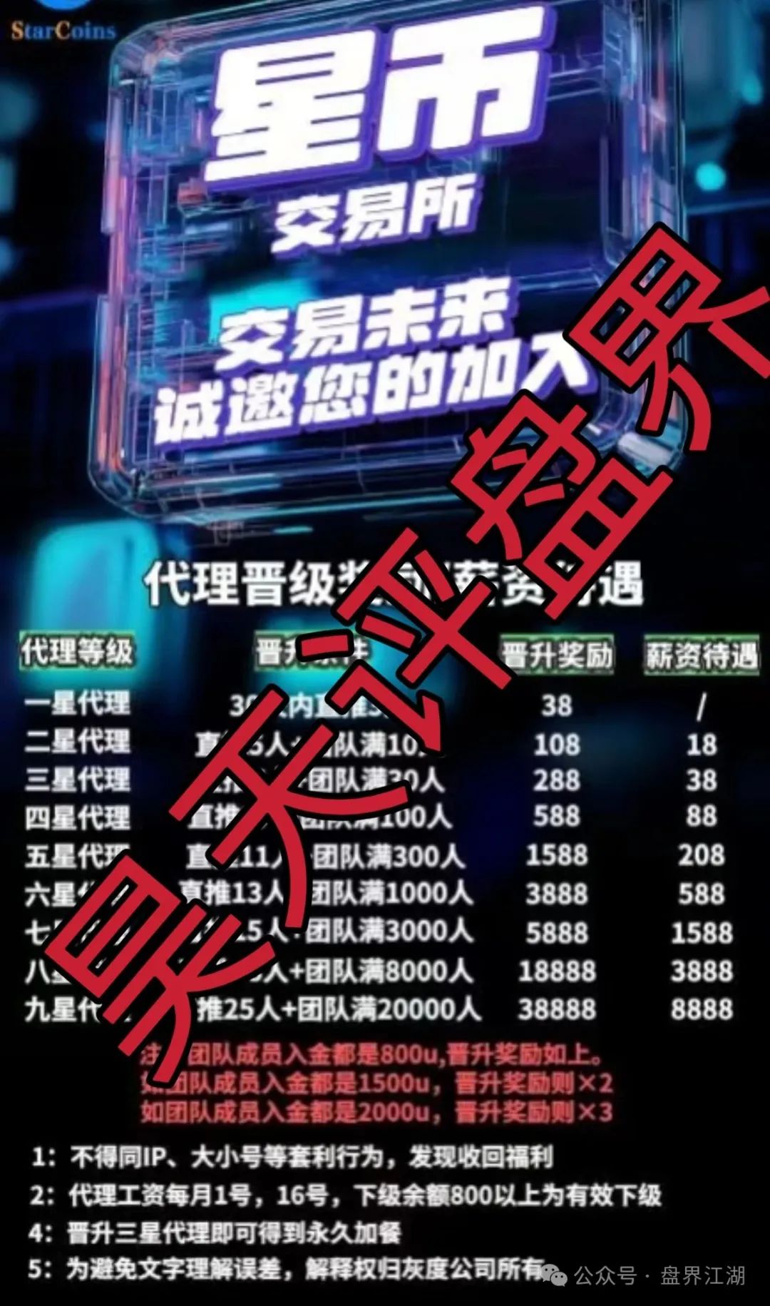 【星币交易所】跟单类资金盘骗局，典型的资金盘传销模式！