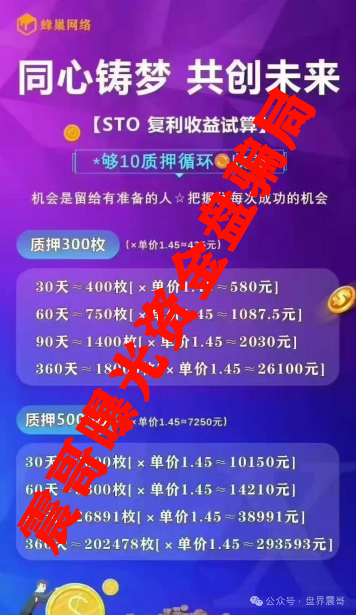 蜂巢网络STO（HNY）资金盘骗局，这种明摆着割韭菜的项目！