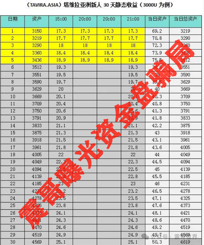 【塔维拉亚洲（TAVIRA ASIA）】带你扒皮这个短命杀猪盘！