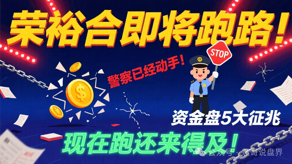 【荣裕合】即将跑路！警察已经动手！资金盘5大征兆，现在跑还来得及！