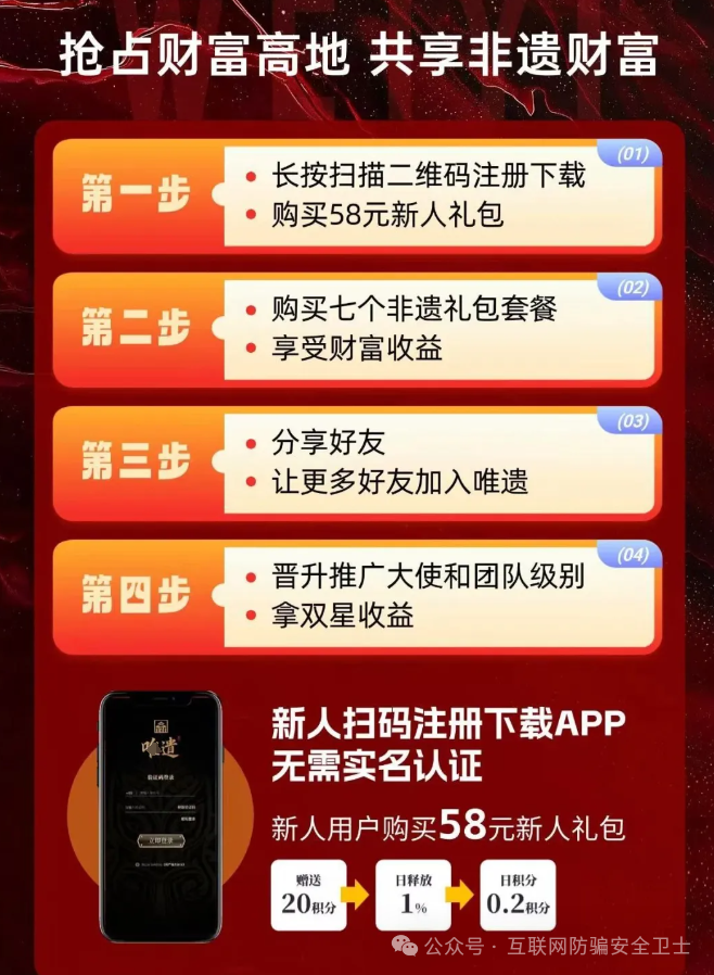 警惕！“唯遗商城”项目如何做到日化1%，其经营方式令人存疑。