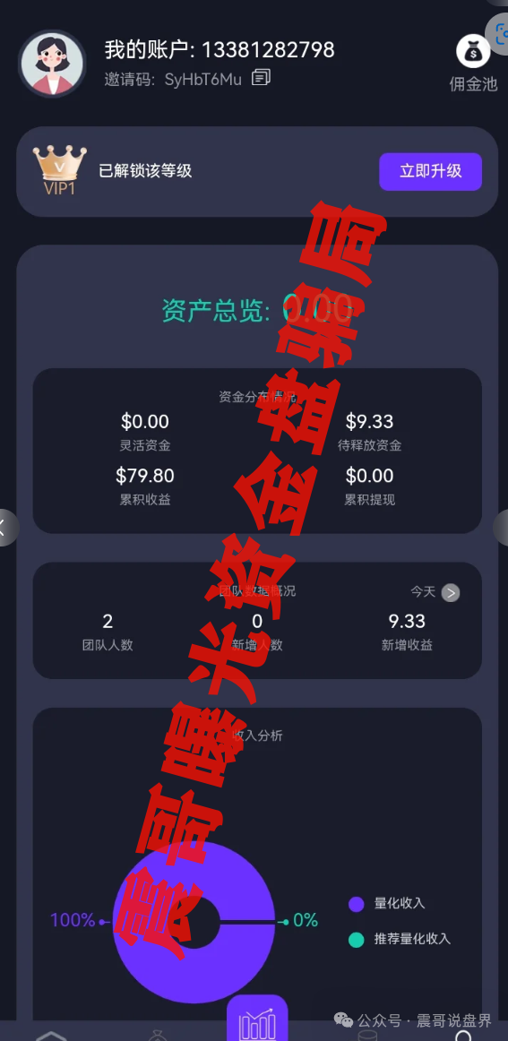 【SNOW量化AI】资金盘骗局，已经单割会员，即将崩盘跑路！