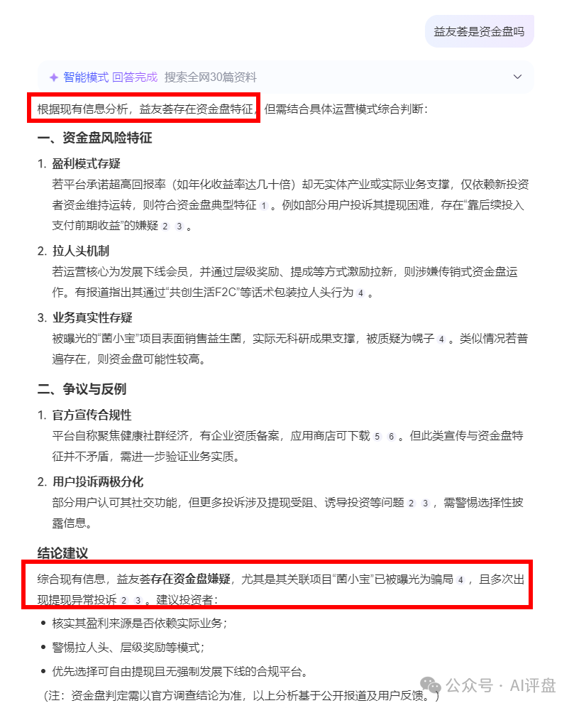 AI评盘【益友荟 】共创生活是资金盘吗？