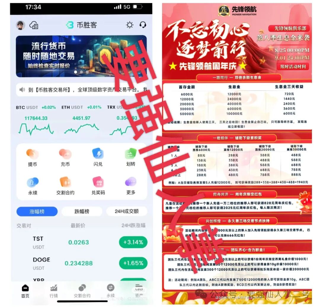 高能警惕！！“币胜客先锋领航俱乐部”，一场伪装成加密投资的资金盘骗局