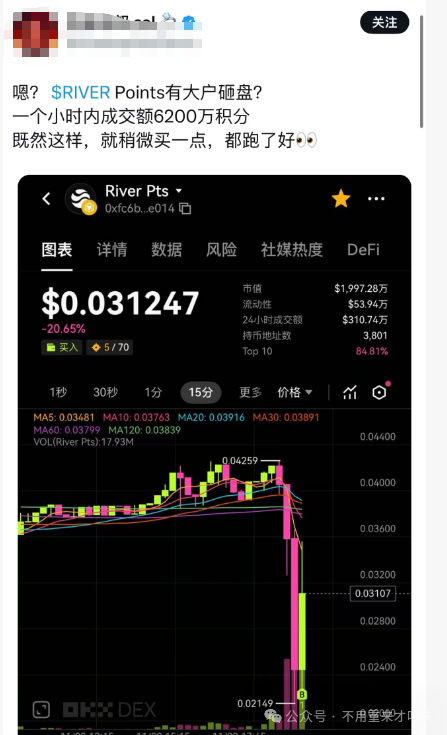 【River】 Pts暴跌80%，项目方积分关闭兑换，合约锁死也能改？年底大批量项目开始收割！远离！